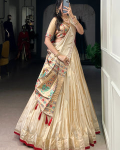 SHIMER PAITHANI ZARI WEAVING LEHENGA CHOLI WITH DUPATTA (WDN96)