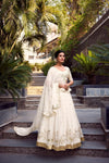 SILVER GLOSY SEQUINS EMBROIDERED LEHENGA CHOLI WITH DUPATTA (WDN120) - suitswala