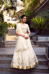 SILVER GLOSY SEQUINS EMBROIDERED LEHENGA CHOLI WITH DUPATTA (WDN120) - suitswala