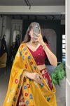 TUSSAR SILK LEHENGA CHOLI WITH DUPATA (WDN124) 01 - suitswala