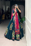 TUSSAR SILK LEHENGA CHOLI WITH DUPATA (WDN124) 02 - suitswala