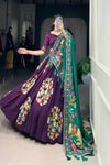 TUSSAR SILK LEHENGA CHOLI WITH DUPATA (WDN124) 03 - suitswala