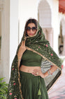 VICHITRA SILK HEAVY SEQUINS AND TREAD EMBROIDERED LEHENGA CHOLI WITH DUPATTA (WDN87) - suitswala