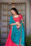 VICHITRA SILK ZARI WEAVINGWORK LEHENGA CHOLI WITH DUPATTA (WDN126) 01 - suitswala