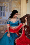 VICHITRA SILK ZARI WEAVINGWORK LEHENGA CHOLI WITH DUPATTA (WDN126) 03 - suitswala
