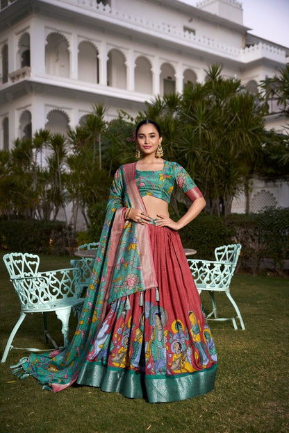 WEDDING SPECIAL DOLA SILK PRINTED LEHENGA CHOLI (WDN117) 02 - suitswala