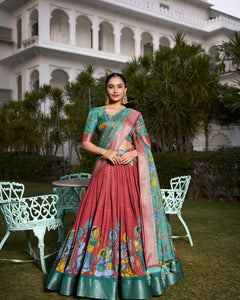 WEDDING SPECIAL DOLA SILK PRINTED LEHENGA CHOLI (WDN117) 02