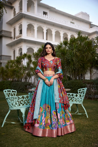 WEDDING SPECIAL DOLA SILK PRINTED LEHENGA CHOLI (WDN117) - suitswala