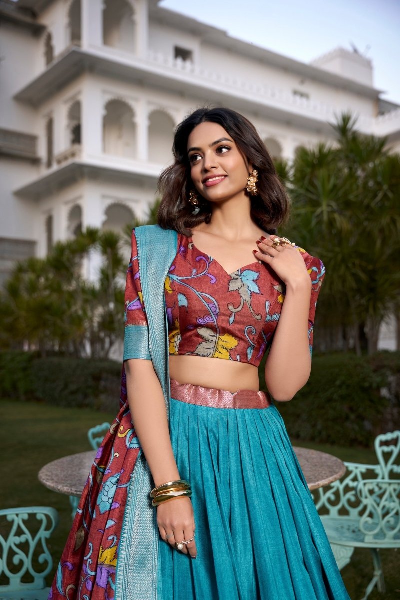 WEDDING SPECIAL DOLA SILK PRINTED LEHENGA CHOLI (WDN117) - suitswala