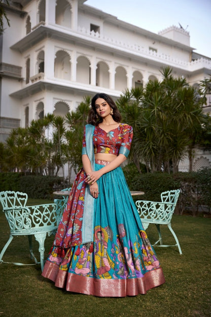 WEDDING SPECIAL DOLA SILK PRINTED LEHENGA CHOLI (WDN117) - suitswala
