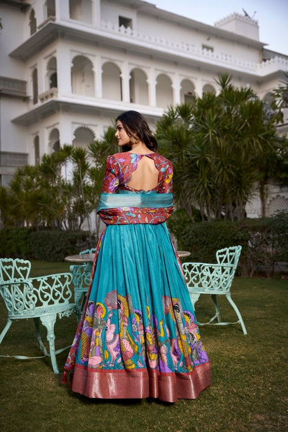 WEDDING SPECIAL DOLA SILK PRINTED LEHENGA CHOLI (WDN117) - suitswala
