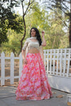 WEDDING SPECIAL FAUX GEORGETTE HEAVY SEQUINS EMBROIDERED LEHENGA CHOLI (WDN113) - suitswala