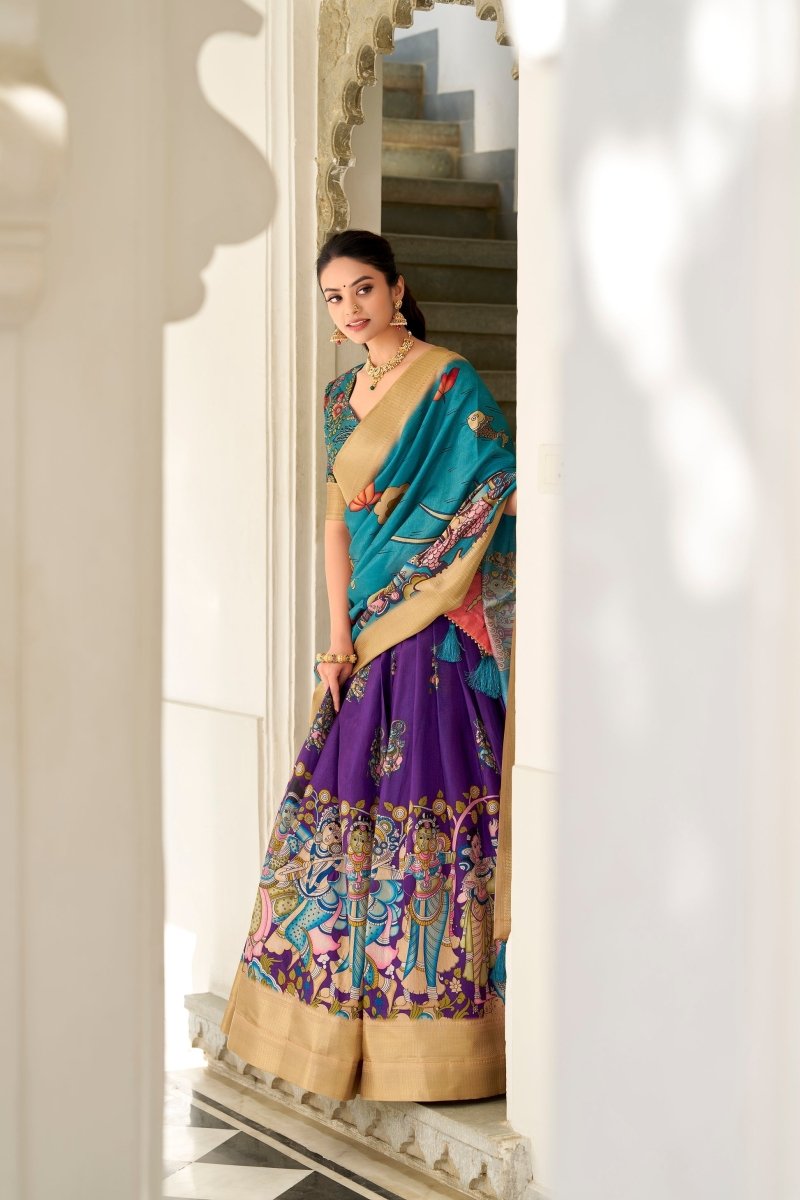 WEDDING SPECIAL KALAMKARI PRINTED LEHENGA CHOLI (WDN116) 02 - suitswala