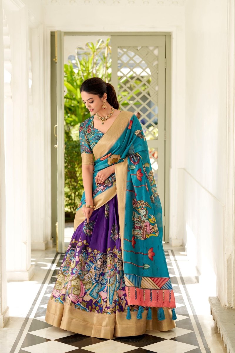 WEDDING SPECIAL KALAMKARI PRINTED LEHENGA CHOLI (WDN116) 02 - suitswala