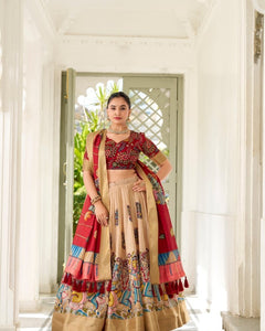 WEDDING SPECIAL KALAMKARI PRINTED LEHENGA CHOLI (WDN116)