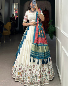 WEDDING SPECIAL KHADI COTTON LEHENGA CHOLI WITH GAJI SILK DUPATTA (WDN101)01