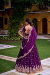 WEDDING SPECIAL RANGOLI SILK SEQUINS EMNROIDERED LEHENGA CHOLI WITH DUPATTA (WDN100) - suitswala