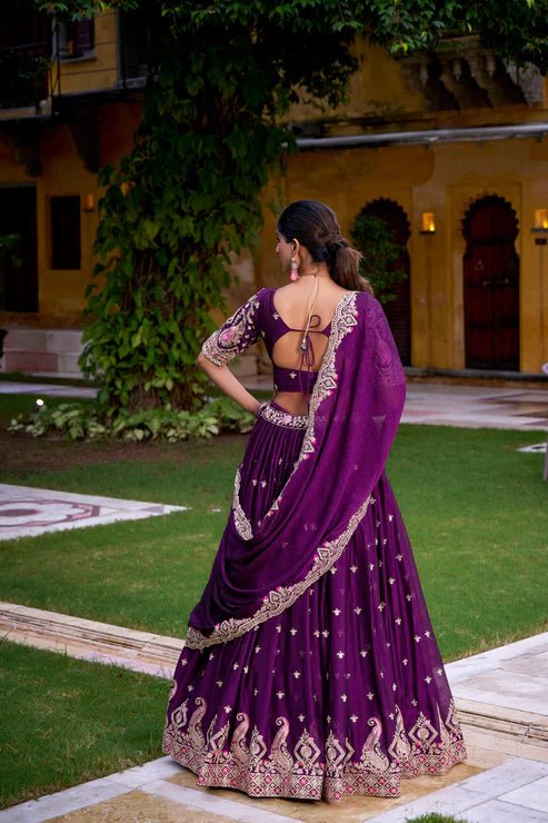 WEDDING SPECIAL RANGOLI SILK SEQUINS EMNROIDERED LEHENGA CHOLI WITH DUPATTA (WDN100) - suitswala