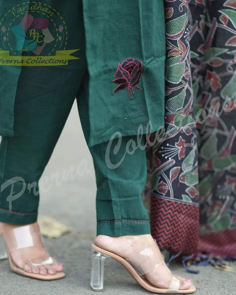 khaadi Embellished Straight Trouser For Women-Beige-BE26/BR874 - BrandsEgo